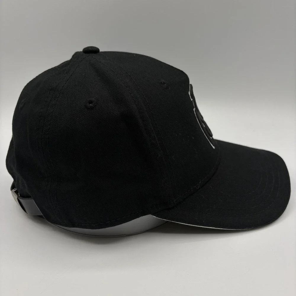 Monastery Couture Hat Logo Strap Back One Size Black Adjustable Baseball Cap Men